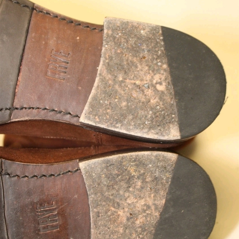 Frye Natalie Short Engineer Brown Suede Pull On Boots 7 - Picture 10 of 10